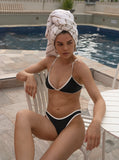 Venezia contrast trim bikini set