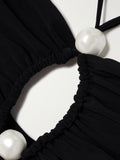 Patricia perlas SET negro