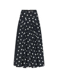 Falda lunares blancos con zipper atrás