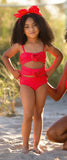 Rose red one piece girls
