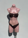 Bikini perlas ribbed brown