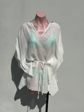 Vestido corto tipo poncho amalfi
