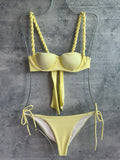 Yellow butter  cordon bikini DE AMARRE