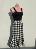 Falda Ginham midi