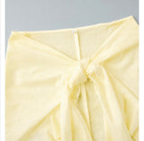Vestido camisero amarillo mantequilla