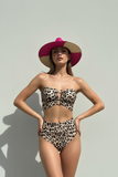 CRISTINA entero hot pink tiras removibles
