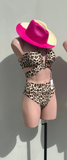 CRISTINA entero hot pink tiras removibles