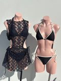 CALIPSO COVER UP DRESS NEGRO de CORPO