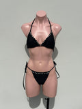 Set negro perlas con bottom “guayuco”
