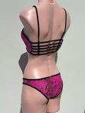 Snake print fucsia bikini set