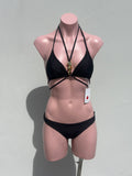 Negro  BIKINI SET TRIÁNGULO con piedras (Copy)