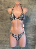 Snake print bikini clasp dorados