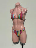 Colorfull striped bikini set
