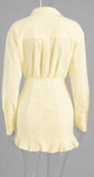 Vestido camisero amarillo mantequilla
