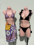 Black flowers  bikini DE AMARRE