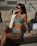 Bikini doble verde agua y gris plata