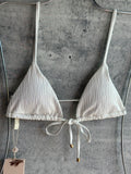Top perlado blanco