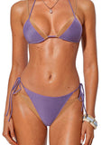 Bikini doble verde lila y dorado shinny