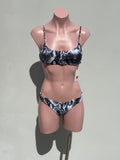 Snake print bandeau bikini