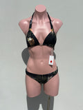 Black safari bikini set botom liso
