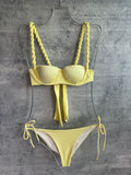 Yellow butter  cordon bikini DE AMARRE