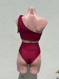 Bikini vino one shoulder high waisted