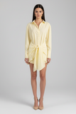 Vestido camisero amarillo mantequilla