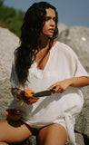 Vestido corto tipo poncho amalfi