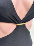 Trikini negro con detalle dorado