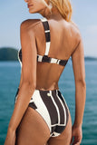 Trikini print blanco y negro one piece tummy control (Copy)