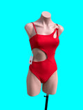 Rojo aro one shoulder one piece