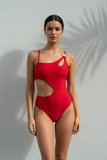 Rojo aro one shoulder one piece