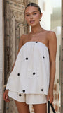 polka dot set blanco y negro