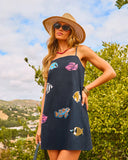 Vestido  hilo azul marino