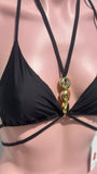Negro  BIKINI SET TRIÁNGULO con piedras (Copy)