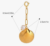 Bikini charm gold seashel and pearl