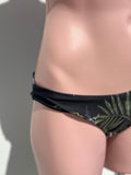 Black safari bikini set botom liso