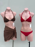 Falda corta lycra brown