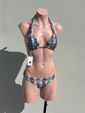 Snake print bikini clasp dorados