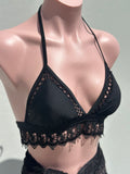 Top con lace triangulo