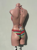 Colorfull striped bikini set