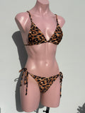 Bikini amarre leopardo bordado