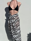 Zebra sarong multiple formas cover up