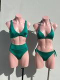 bikini basico high waisted green emerald