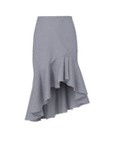 Ruffle gray stripes  skirt