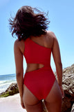 Entero ribbed cut out rojo