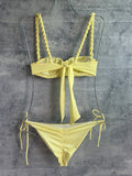 Yellow butter  cordon bikini DE AMARRE