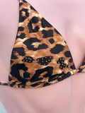 Bikini amarre leopardo bordado