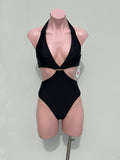 Trikini negro con detalle dorado