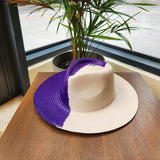 Color blocked HAT violeta